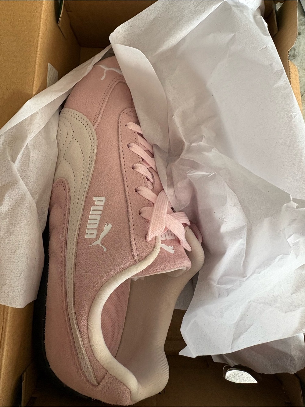 PUMA Speedcat OG Pink Suede Low-Profile Sneakers - Picture 5 of 8